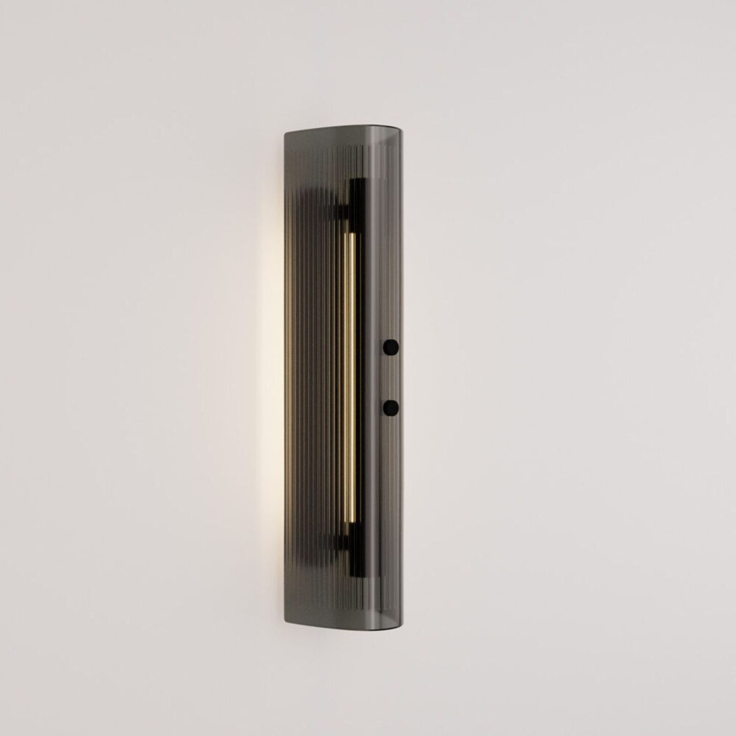 Torii Sconce Ribbed Grey & Black Ace